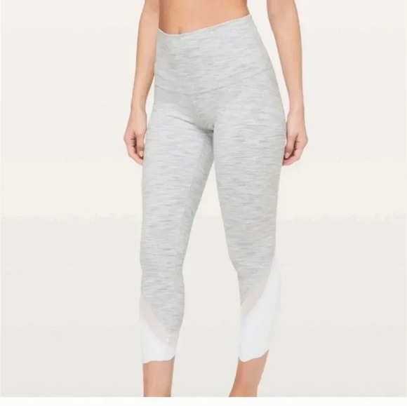 Lululemon Wunder Under Crop II Wee are from Space Mesh Scallop Hem Legging(8/10) - Picture 1 of 11